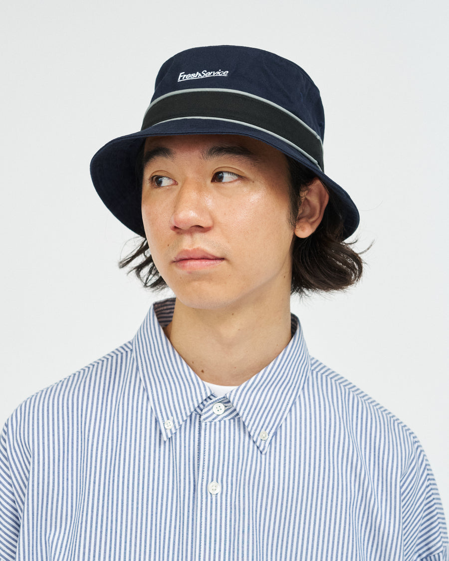 COTTON TWILL BANDED BUCKET HAT