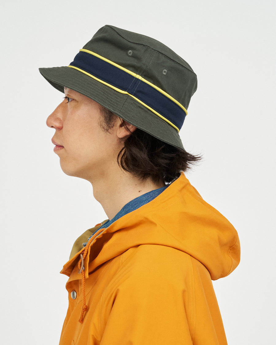 COTTON TWILL BANDED BUCKET HAT