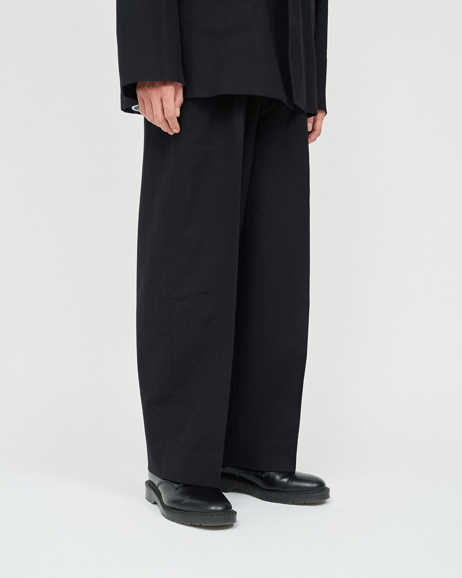 Wool Gabardine Wide Easy Slacks FS