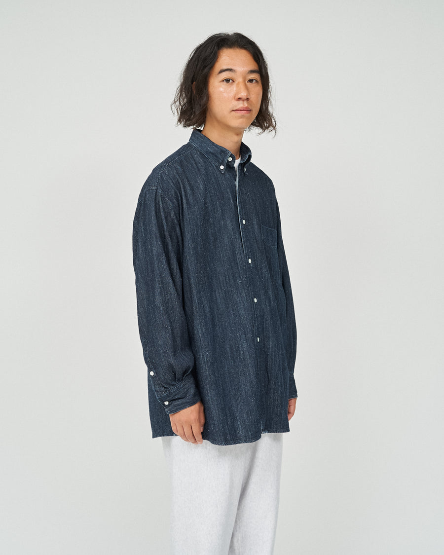 7oz SILK DENIM 90s FIT BUTTON DOWN SHIRT