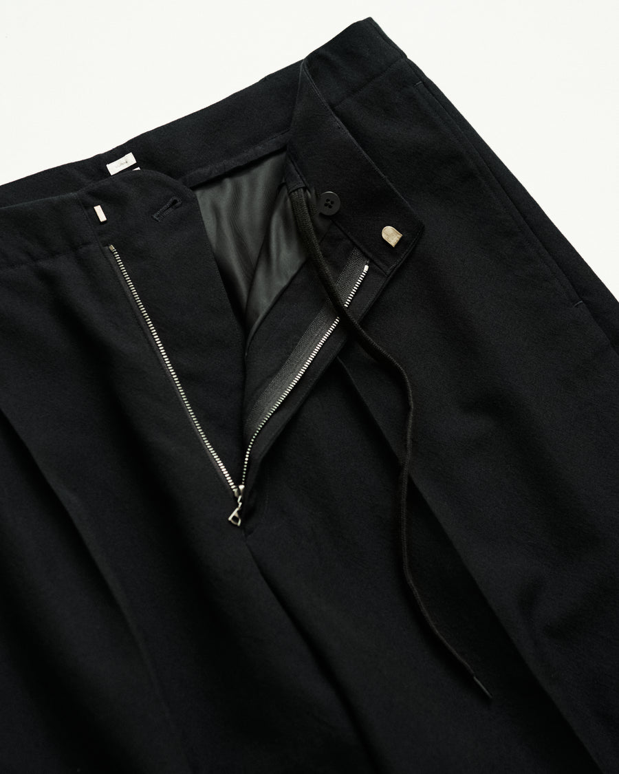 Wool Gabardine Wide Easy Slacks FS