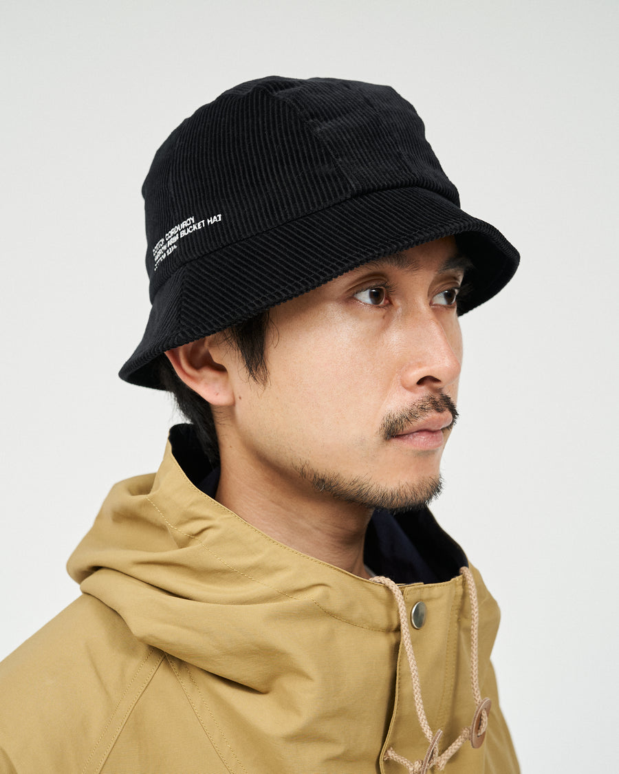 COTTON CORDUROY NARROW BRIM BUCKET HAT