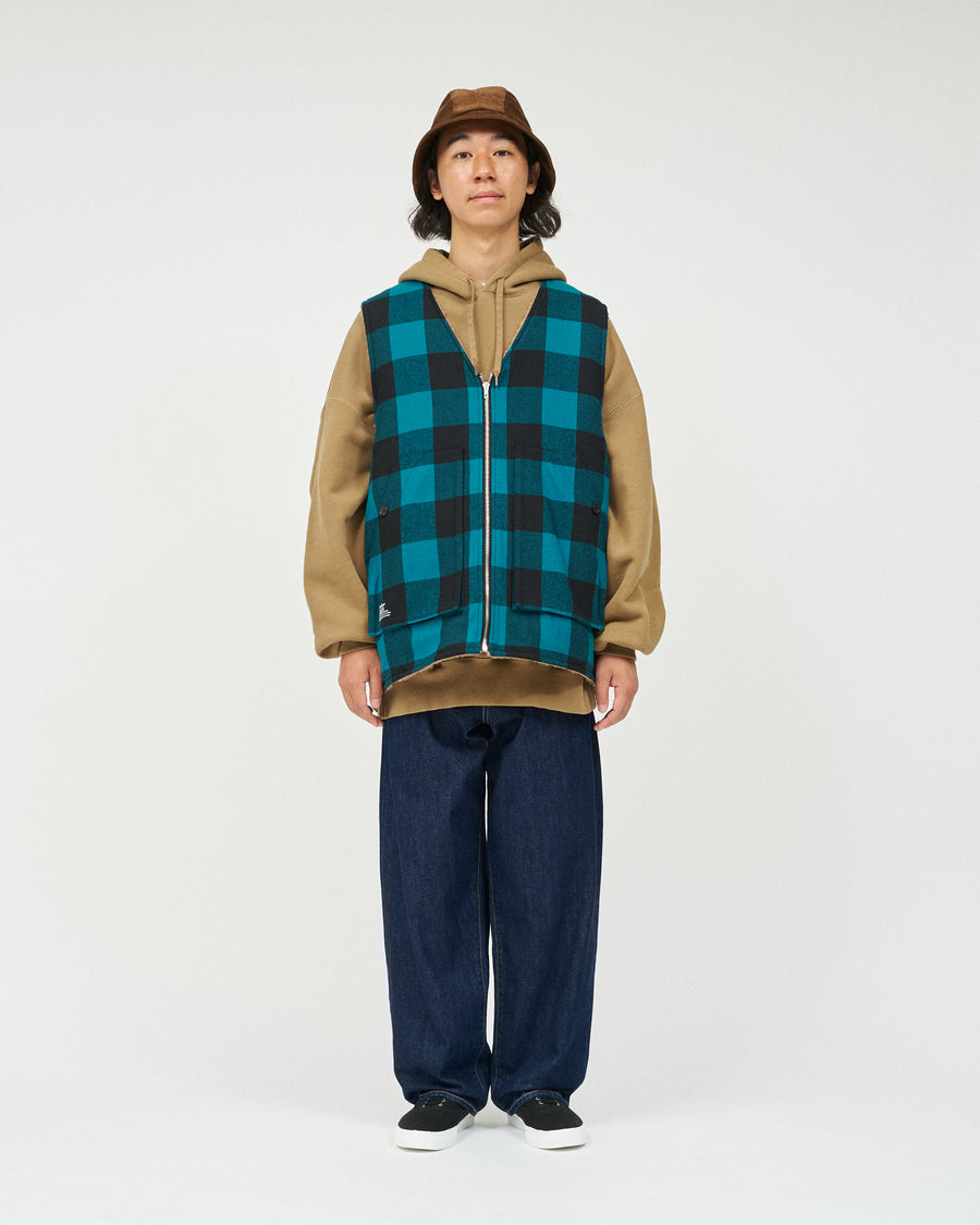FLANNEL CHECK REVERSIBLE VEST