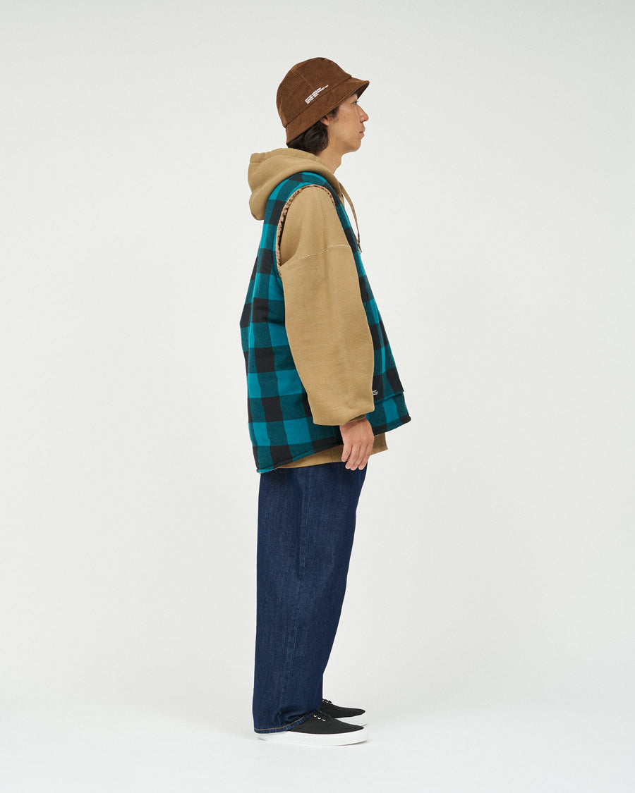 FLANNEL CHECK REVERSIBLE VEST