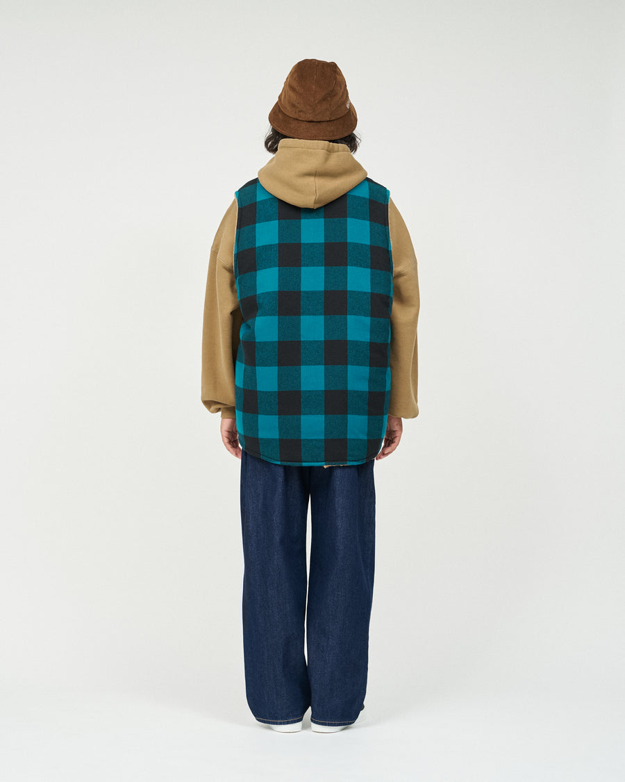 FLANNEL CHECK REVERSIBLE VEST
