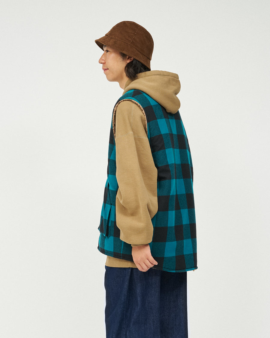 FLANNEL CHECK REVERSIBLE VEST