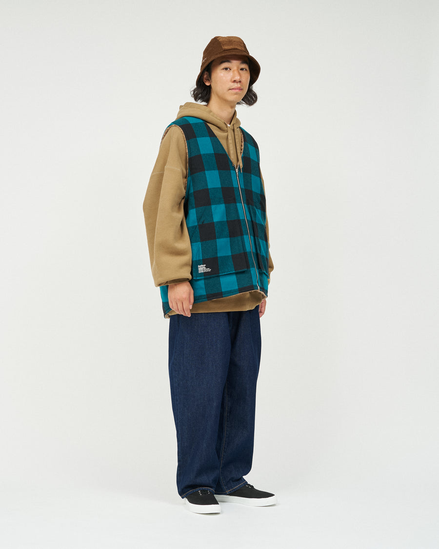 FLANNEL CHECK REVERSIBLE VEST