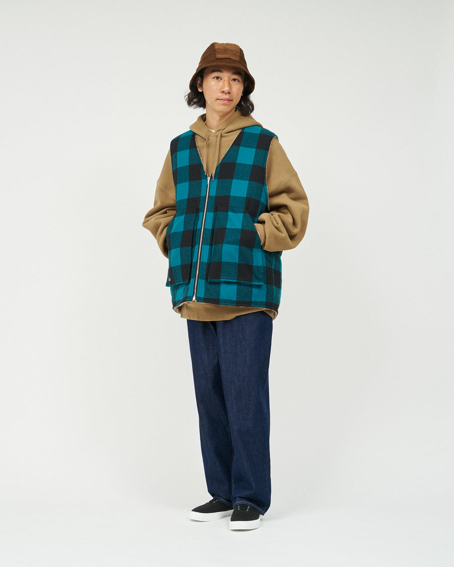 FLANNEL CHECK REVERSIBLE VEST