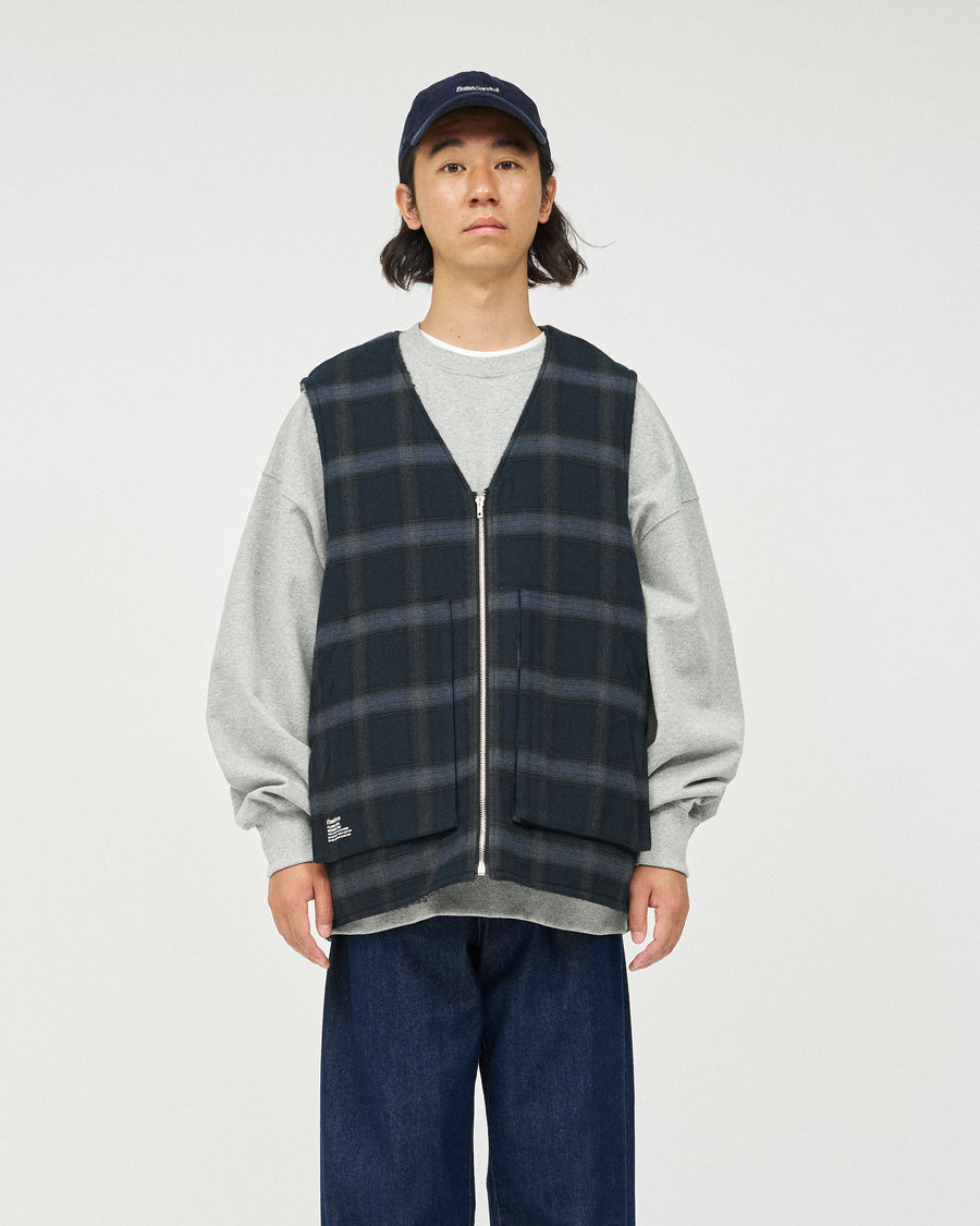 FLANNEL CHECK REVERSIBLE VEST