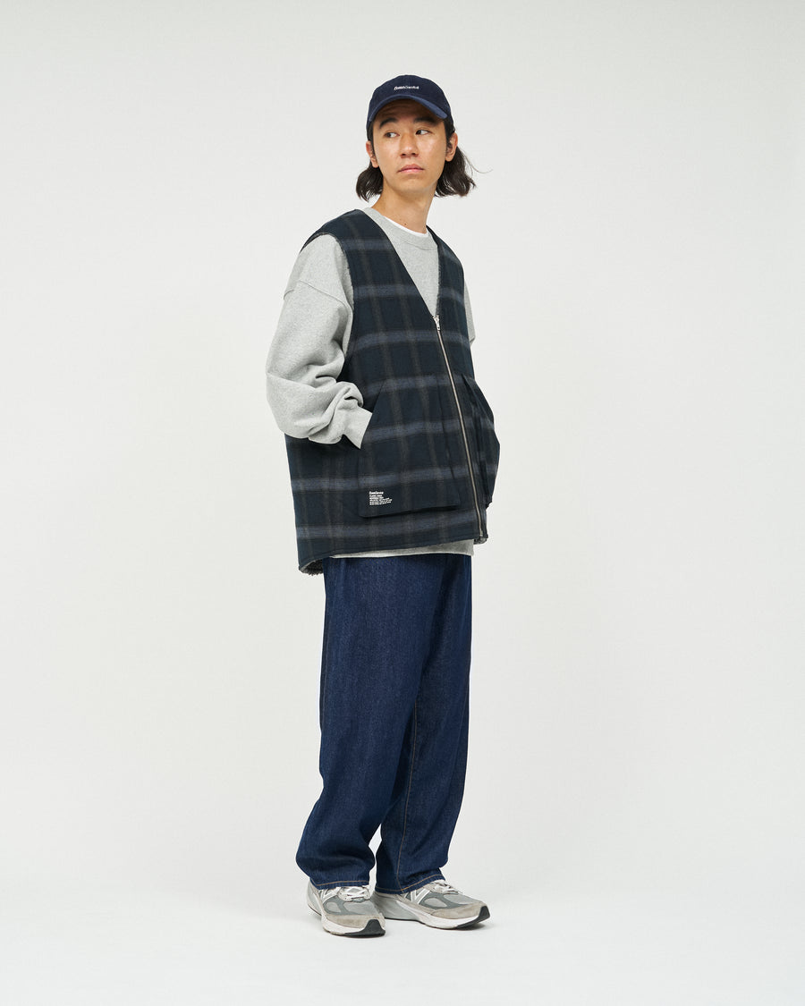 FLANNEL CHECK REVERSIBLE VEST