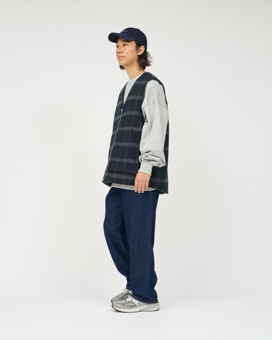FLANNEL CHECK REVERSIBLE VEST