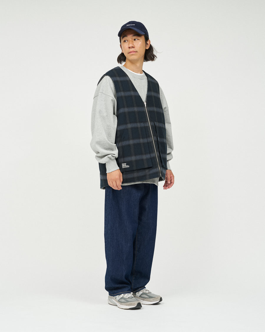 FLANNEL CHECK REVERSIBLE VEST