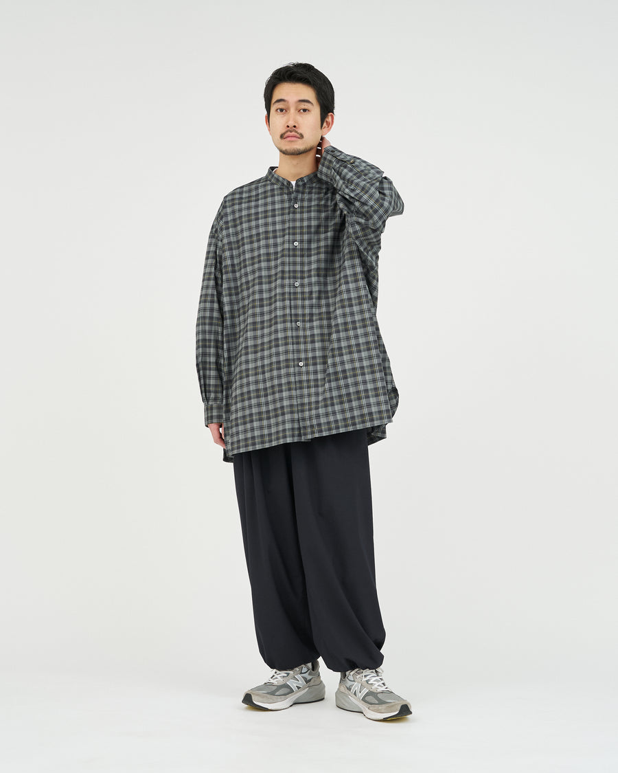 MADRAS DRY TECH BAND COLLAR SHIRT – FreshService® official site