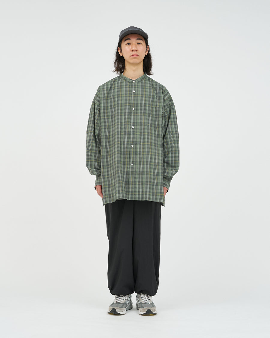 MADRAS DRY TECH BAND COLLAR SHIRT – FreshService® official site