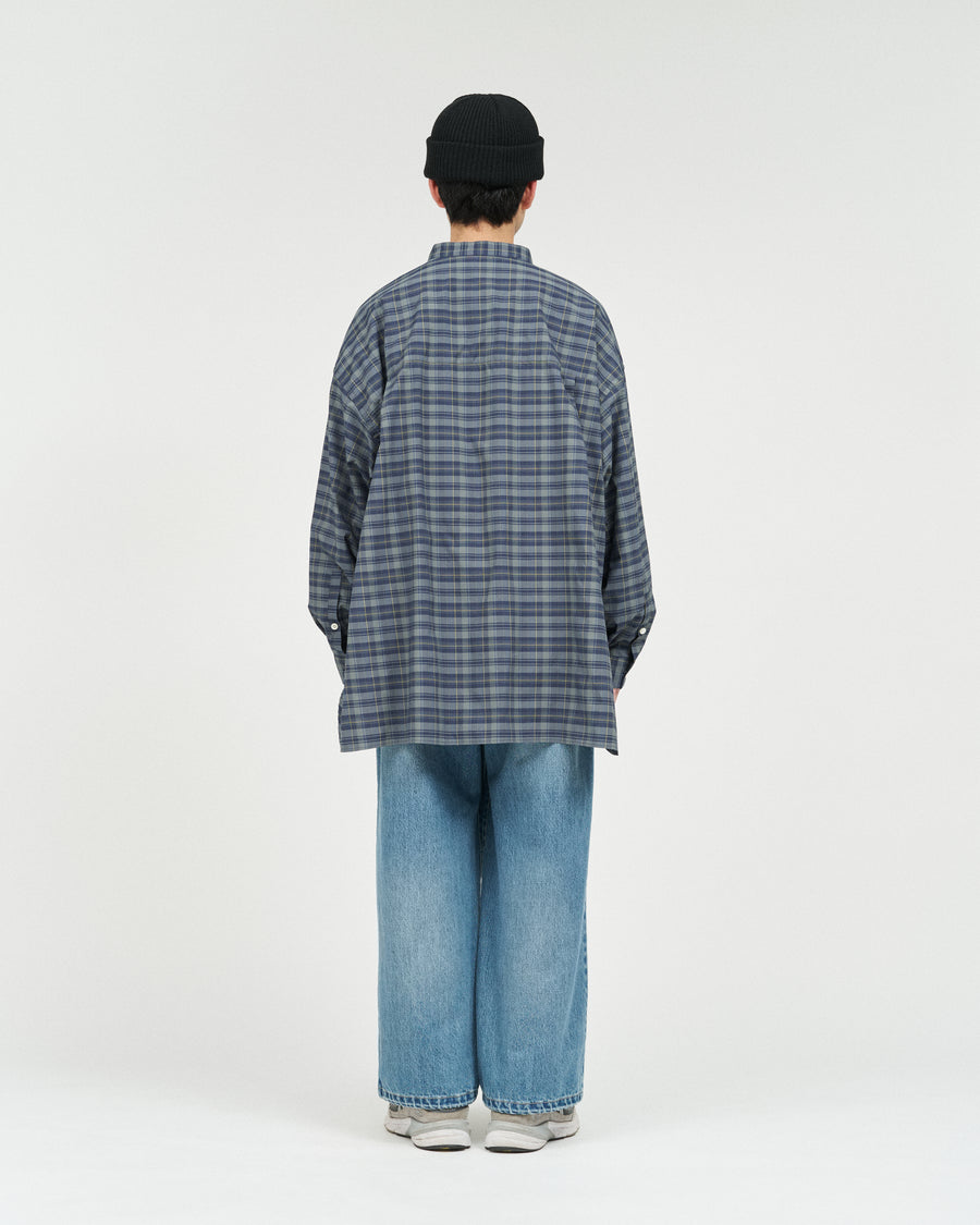 MADRAS DRY TECH BAND COLLAR SHIRT – FreshService® official site