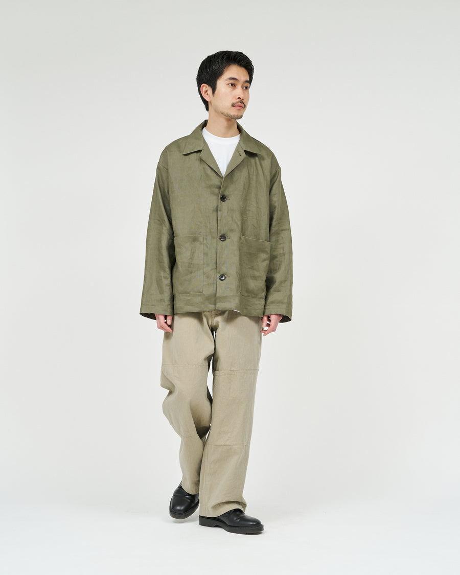 SUITING LINEN OPEN COLLAR OVER SHIRT JACKET – FreshService