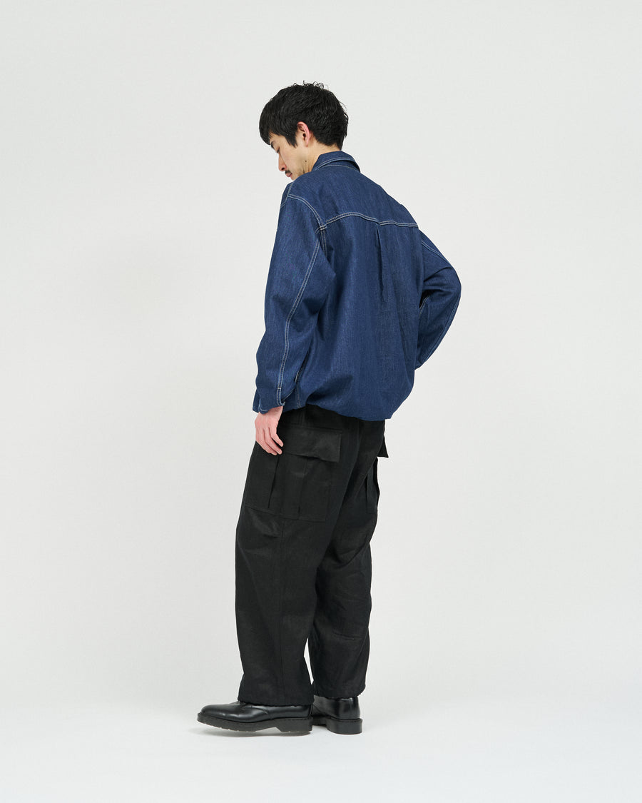 DENIM PULLOVER SHIRT(ONE WASH) – FreshService® official site