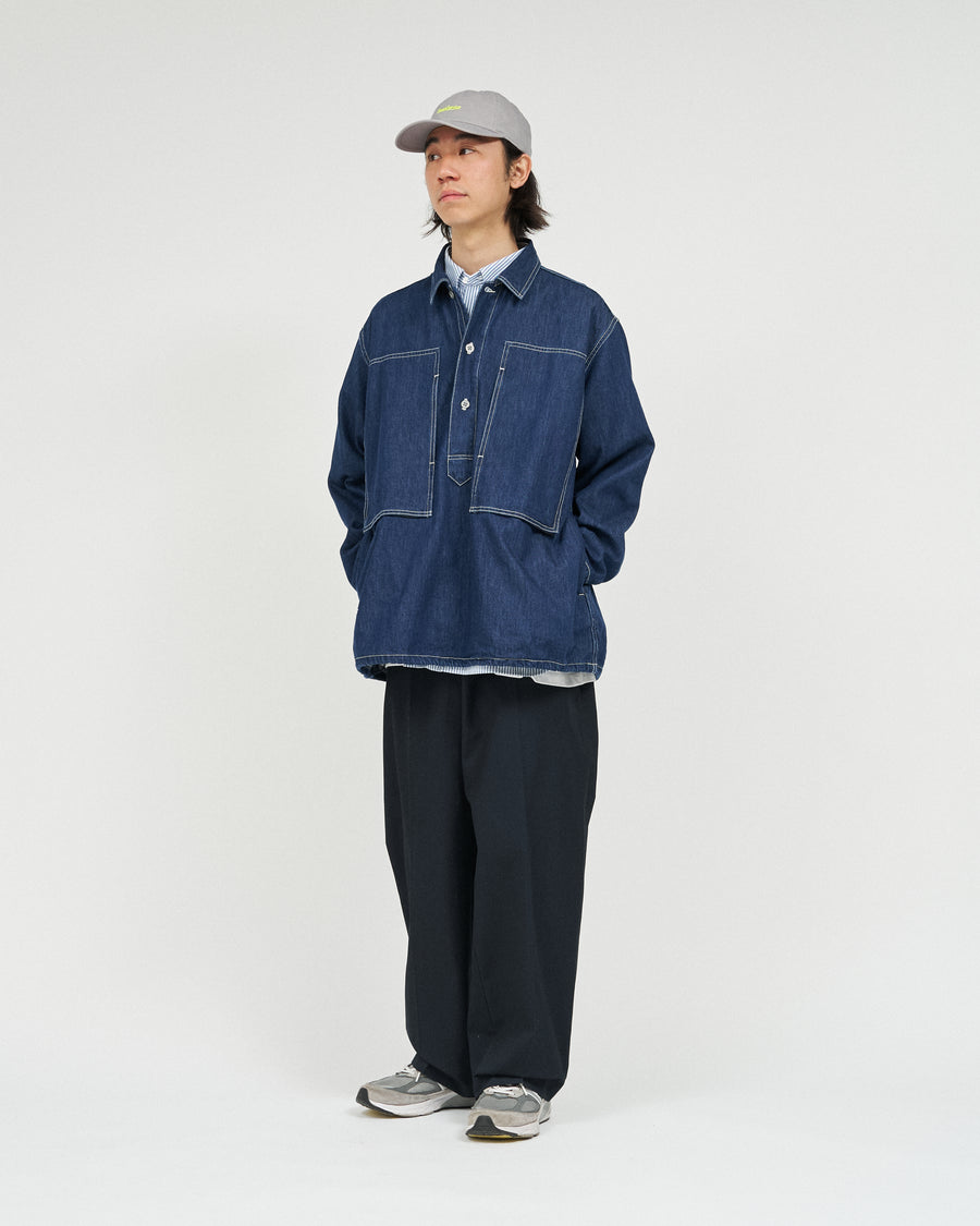 DENIM PULLOVER SHIRT(ONE WASH) – FreshService® official site
