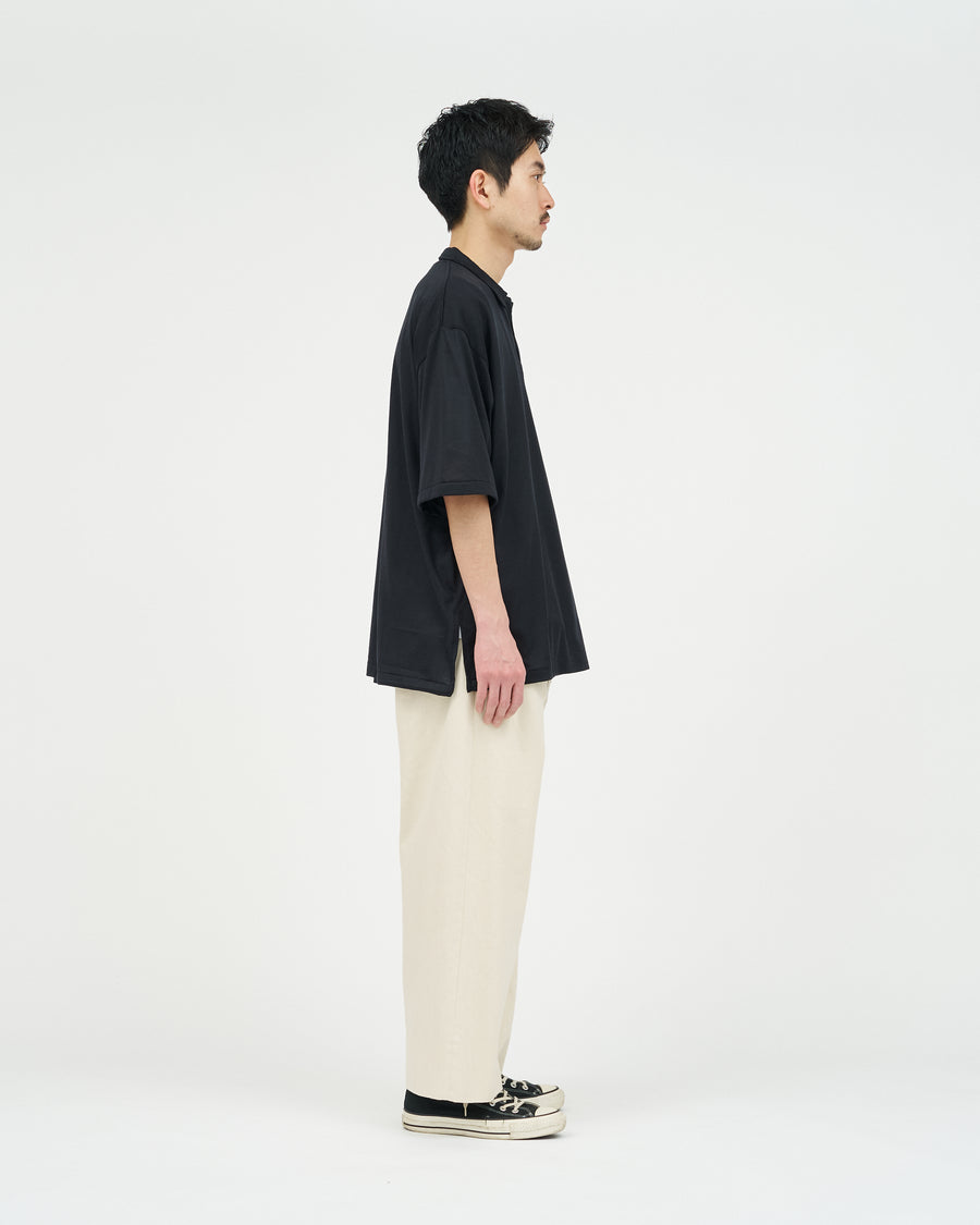 SILK COTTON JERSEY DEADSTOCK FABRIC HYPER BIG SKIPPER SHIRT