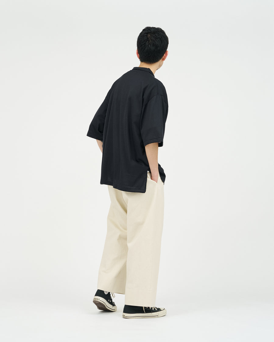 SILK COTTON JERSEY DEADSTOCK FABRIC HYPER BIG SKIPPER SHIRT