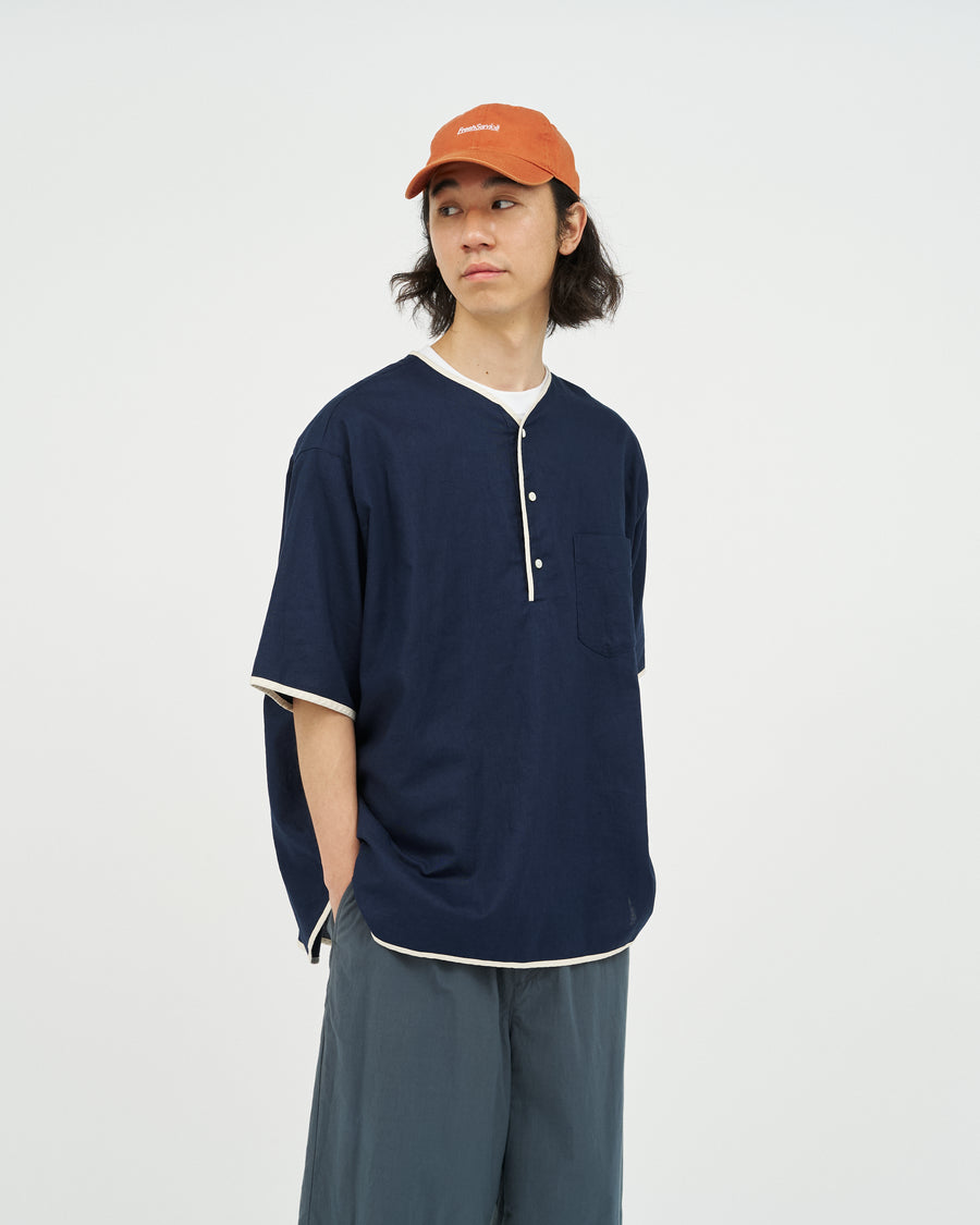 Allen - NAVY COTTON LINEN – FreshService® official site