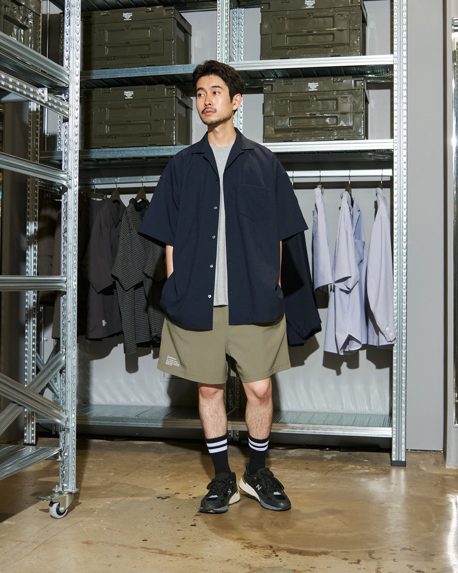 SEERSUCKER STRIPE OPEN COLLAR SHIRT – FreshService® official site