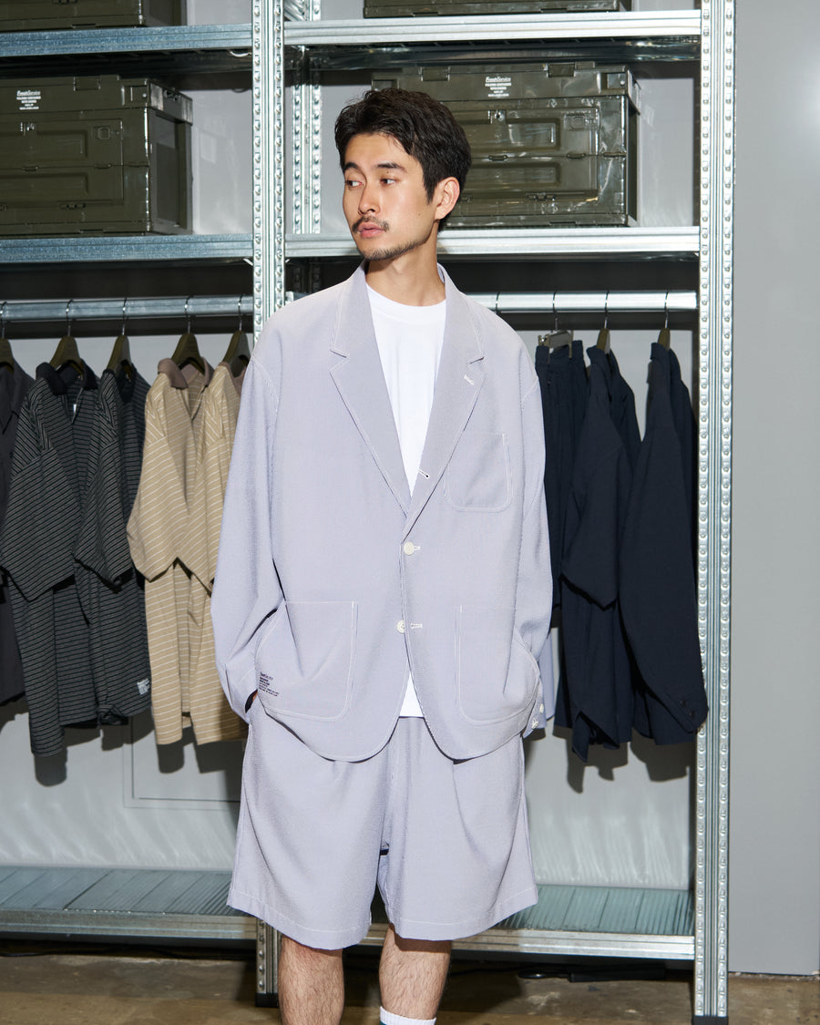 SEERSUCKER STRIPE BLAZER – FreshService® official site