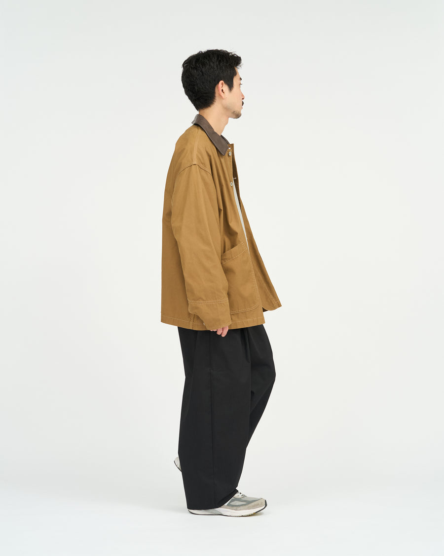 COTTON CANVAS LEATHER COLLAR WORK JACKET – FreshService® official site