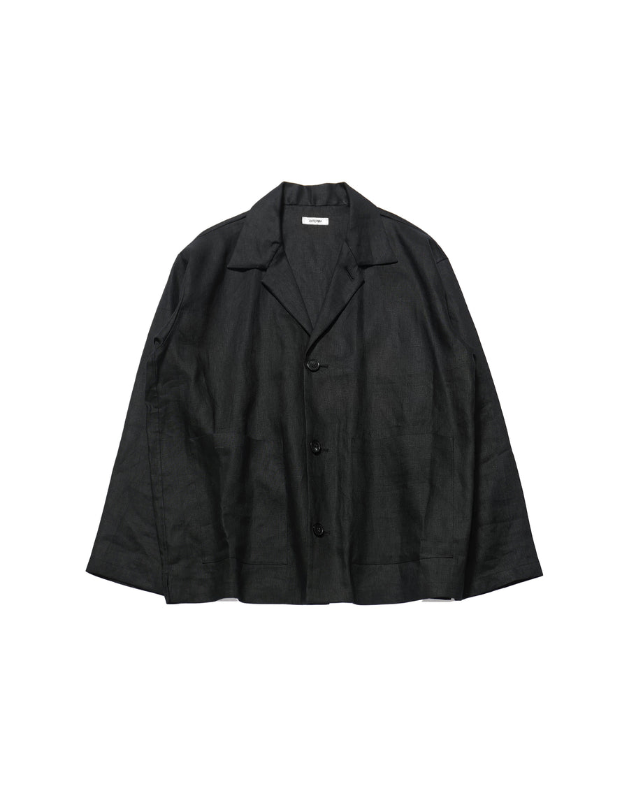 FreshService ブラックシャツジャケット SUITING LINEN OPEN COLLAR OVER SHIRT JACKET – FreshService