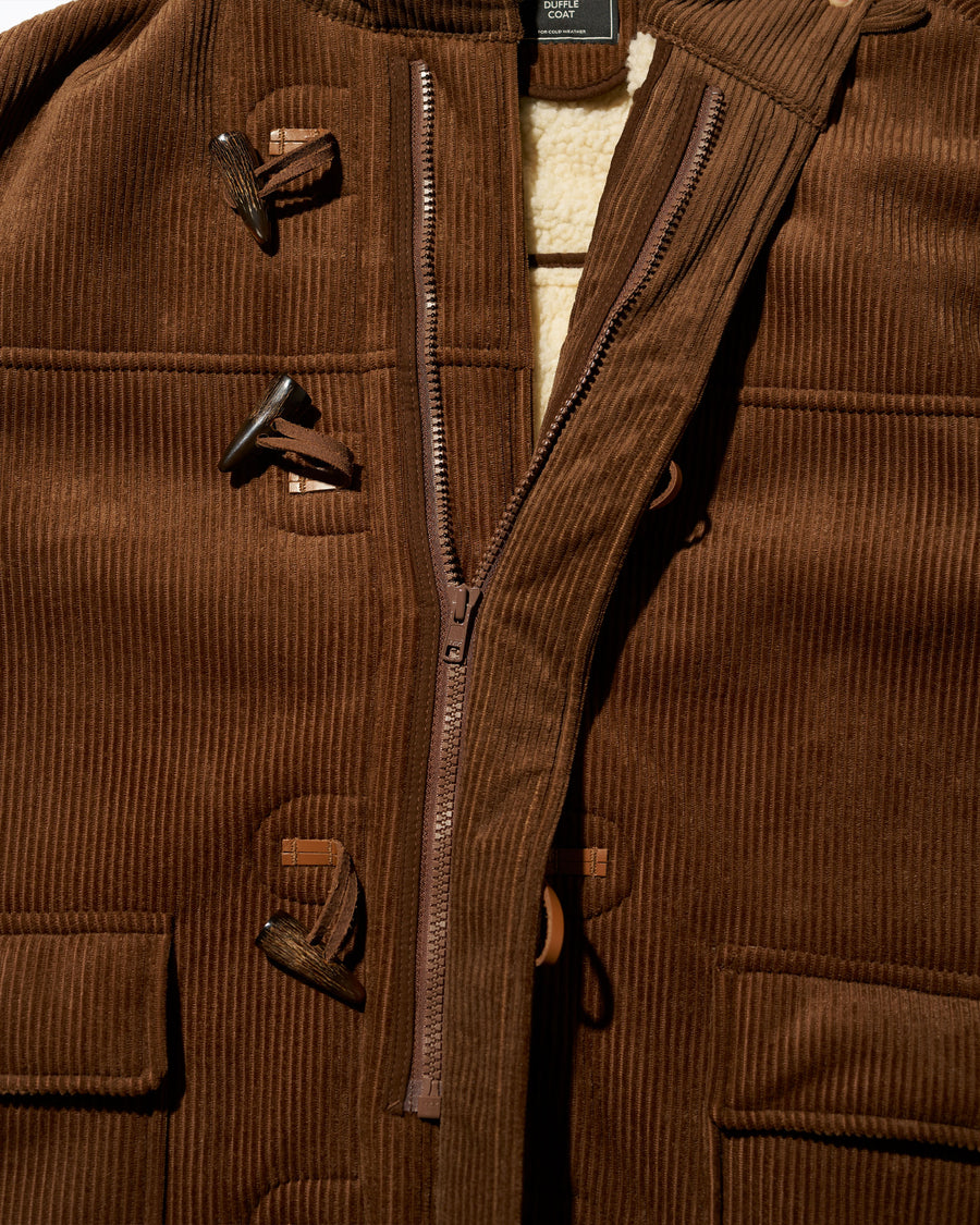 SHERPA CORDUROY DUFFLE COAT