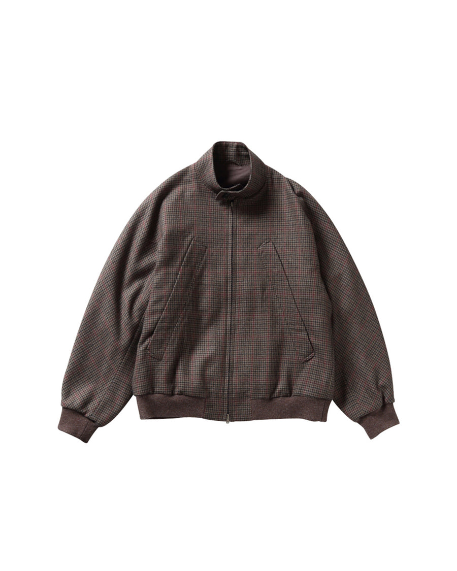 Classic Houndstooth Harrington Jacket