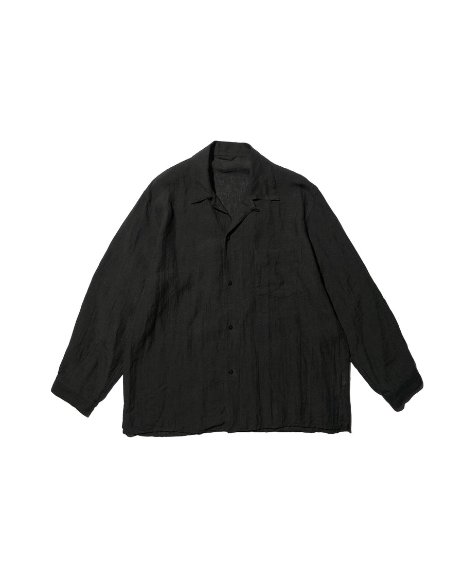 Linen Open-collar Shirt L/S