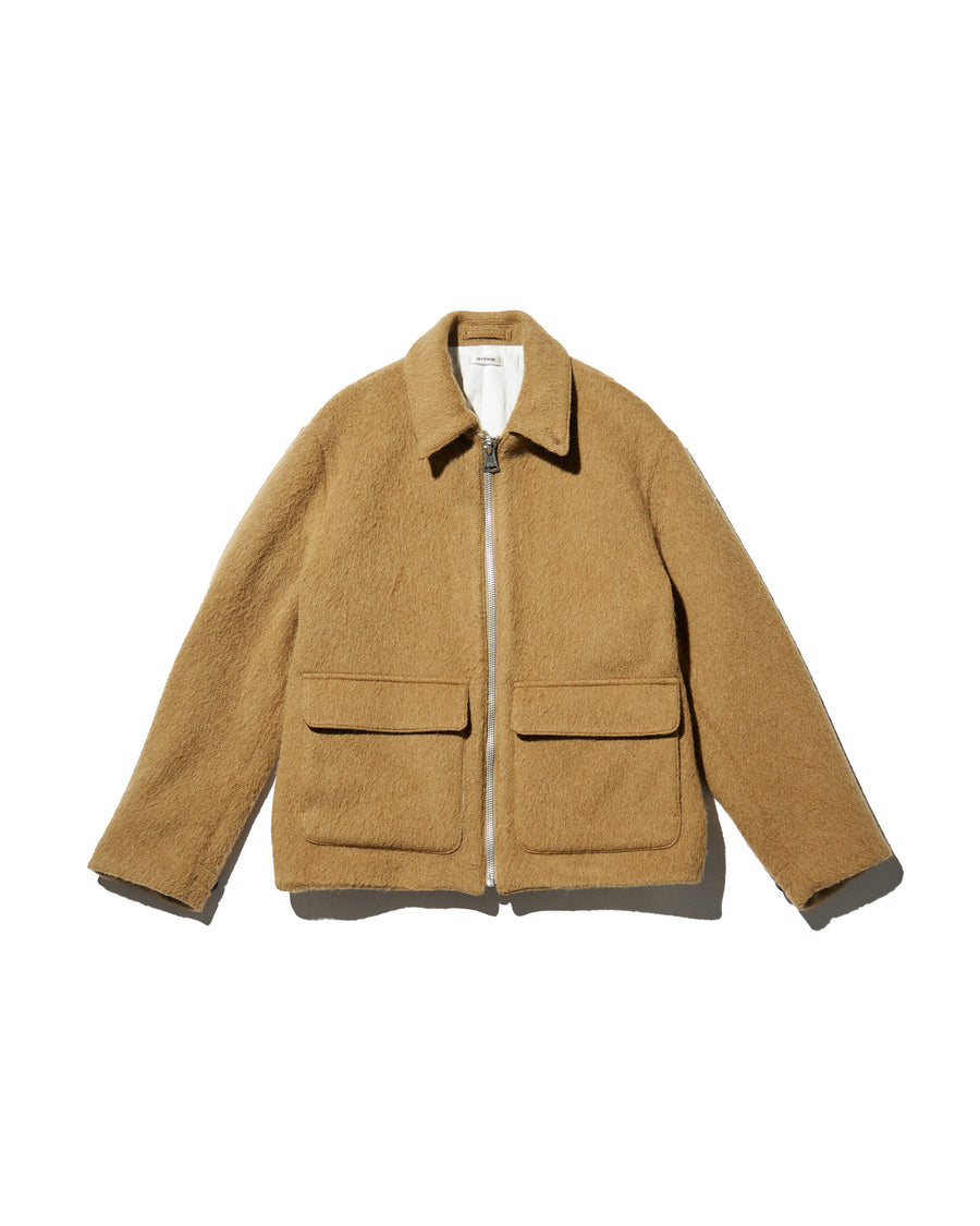 DOUBLE FACE HAlRY ALPACA WOOL SPORTS JACKET