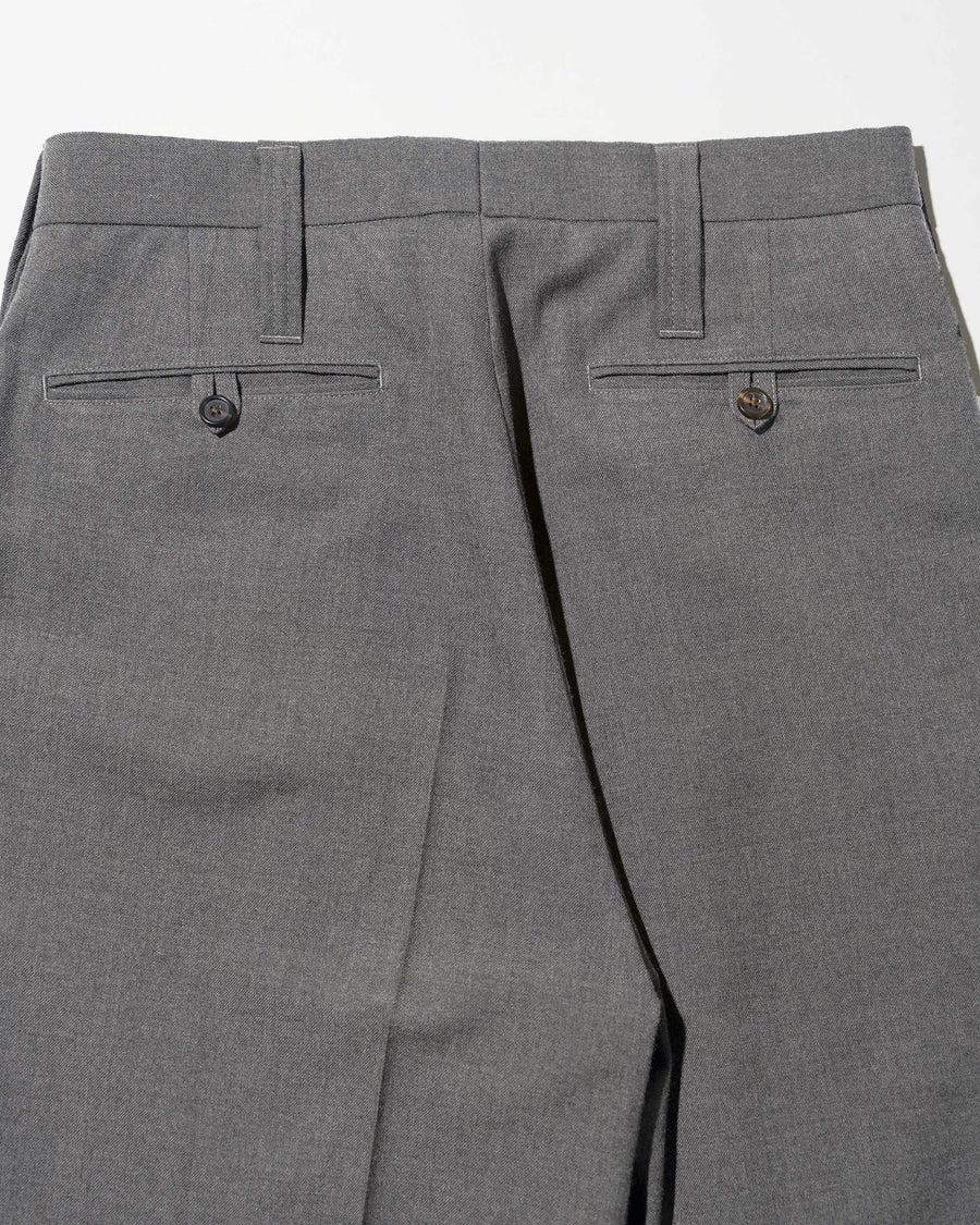 MILITARY WOOL SERGE 1-TUCK FRENCH ARMY TAPERED TROUSER