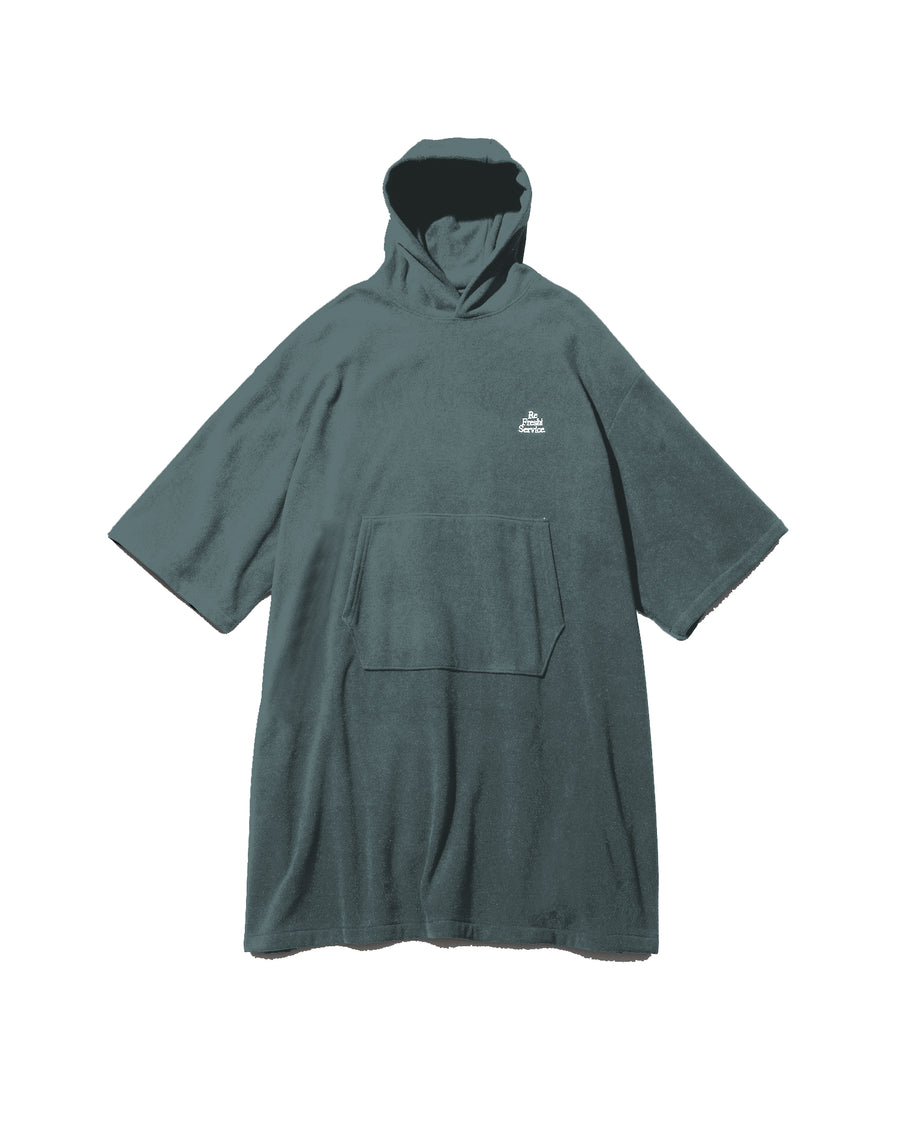 "ReFresh!Service." FLEECE SAUNA PONCHO