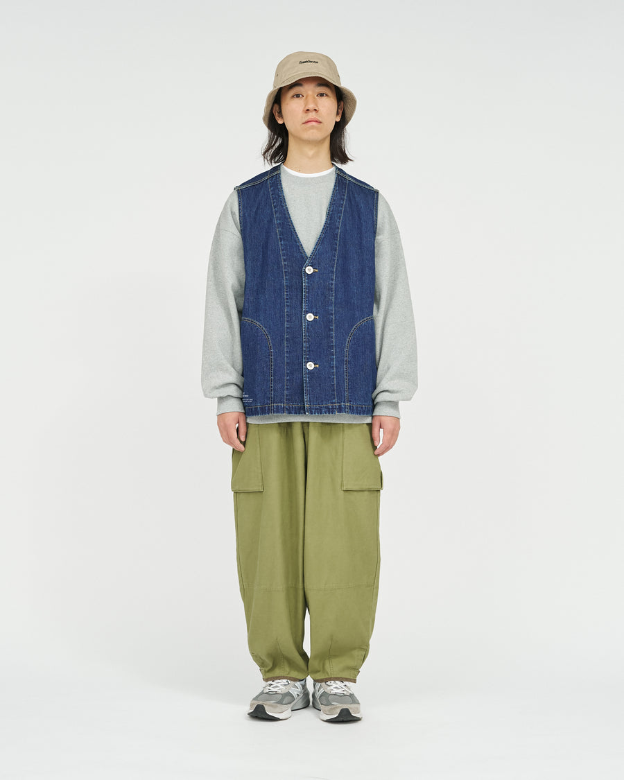 WORKERS DENIM VEST(FADE INDIGO) – FreshService® official site