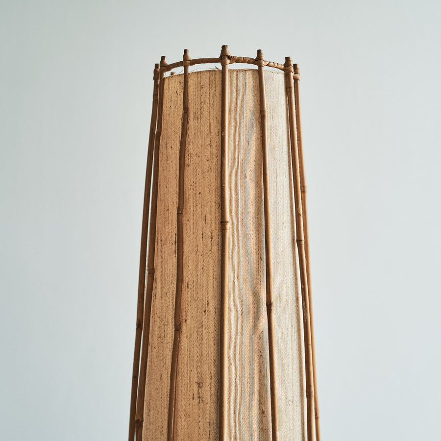 Bamboo Floor Stand Lamp designed by Louis Sognot 1950s